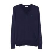 Navy Blue V-Neck Sweater