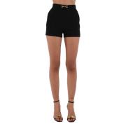 Crêpe shorts med gyldne detaljer