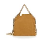 Beige Crossbody Taske med Kæde Strop