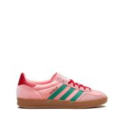 Pink Gazelle Sneakers med Lærdetaljer