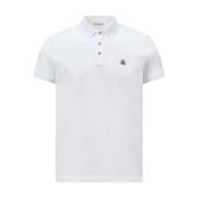 Logo Patch Polo Shirt White