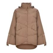 Oversized Quiltet Pufferjakke - Beige