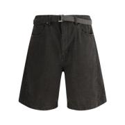 Sort Vasket Denim Shorts