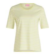 Stribet Basic T-shirt Trendy Stil