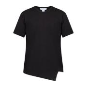 T-shirt med asymmetrisk kant