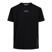 Slim-fit sort T-shirt i bomuld jersey