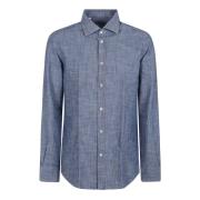 Klassisk Fransk Krave Denim Skjorte