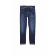 Skinny Fit Lavtaljet Mørk Vask Jeans