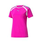 Fuchsia Raglan T-shirt med Mesh Indsæt