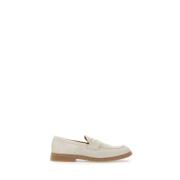 Beige Penny Loafer Ruskind Mokkasiner