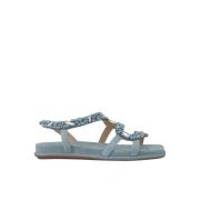 Slange sandal flad