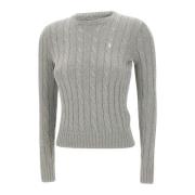 Grå Cable Strik Sweater 'Bsr'