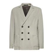 Dobbeltbrystet blazer i beige