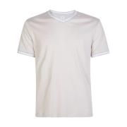 V-hals Bomuld Jersey T-shirt