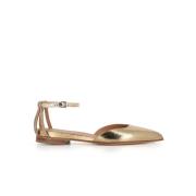 Gyldne Python Ankelrem Ballet Flats