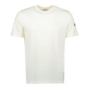 Hvid T-shirt med broderet logo