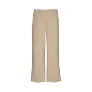 Beige Wide-Leg Bukser til Sommeren