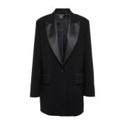 Sort Tuxedo Jakke Elegant Chic Stil