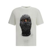 Sort Maske Grafisk Kunst T-Shirt