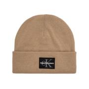 Logo Patch Beanie Varm Bomuld Akryl