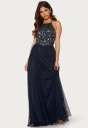 AngelEye High Neck Sequin Maxi Dress Dark blue S (UK10)