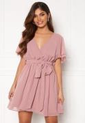 Goddiva Flutter Skater Dress Purple L (UK14)