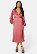 Bubbleroom Occasion Misha Satin Dress Dark dusty pink 34