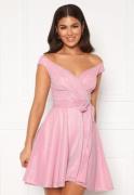 Goddiva Lurex Skater Dress Pink XL (UK16)