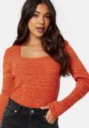 BUBBLEROOM Noelle knitted top Orange S