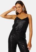 BUBBLEROOM Kira sparkling singlet Black L