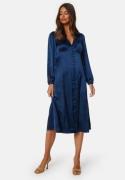 BUBBLEROOM Dayla satin dress Dark blue 36