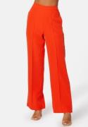 Pieces Bossy HW Wide Pants Tangerine Tango XS