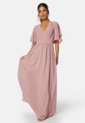 Bubbleroom Occasion Butterfly Sleeve Chiffon Gown Dusty pink 52