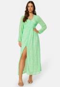 ONLY Amanda L/S Long Dress Summer Green AOP:Tan M