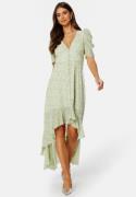 BUBBLEROOM Summer Luxe High-Low Midi Dress Green / Floral 46