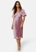 Bubbleroom Occasion Juliet Pleated Dress Dark dusty pink 36