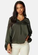 VERO MODA Lovie L/S V-Neck Detail Top Peat S