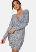 VILA Cava Sequin Dress Silver 36