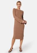 GANT Textured Knit Dress Roasted Walnut XS