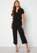 BUBBLEROOM Matilde Smock Waist Ankle Trousers Black XS