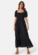 BUBBLEROOM Short Sleeve Cotton Maxi Dress Black S