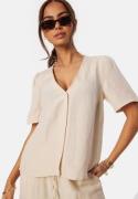 BUBBLEROOM Linen Blend Blouse Light beige M