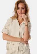 Pieces Pcalmina Embroidery Shirt Birch XS