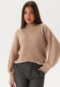 BUBBLEROOM Turtleneck Knitted Sweater Light beige XL