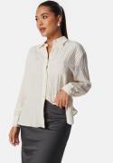 BUBBLEROOM Button Structure Shirt Cream XL