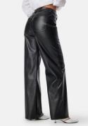 BUBBLEROOM Straight PU Trousers Black 36