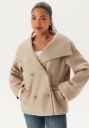 BUBBLEROOM Ava High Neck Short Coat Light beige 40