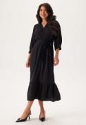 BUBBLEROOM Puff Sleeve Structured Dress  Black XS