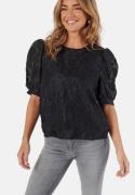 Pieces Pcnala 2/4 JAQUARD TOP JAQUARD Black S