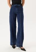 ONLY Onlmadison Blush Hw Wide Belt  Dark Blue Denim S/32